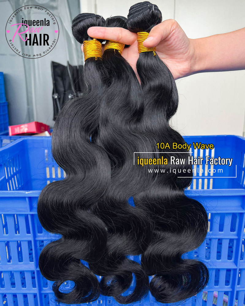iqueenla 10A Grade Affordable Body Wave Bundle Unprocessed Mink Human Hair Weave 1/3/4 Deal