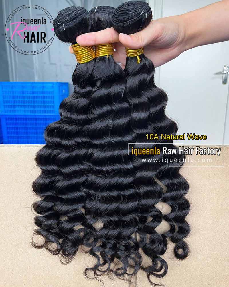 iqueenla 10A Grade High Quality Natural Wave Bundle Unprocessed Mink Human Hair Weave 1/3/4 Deal