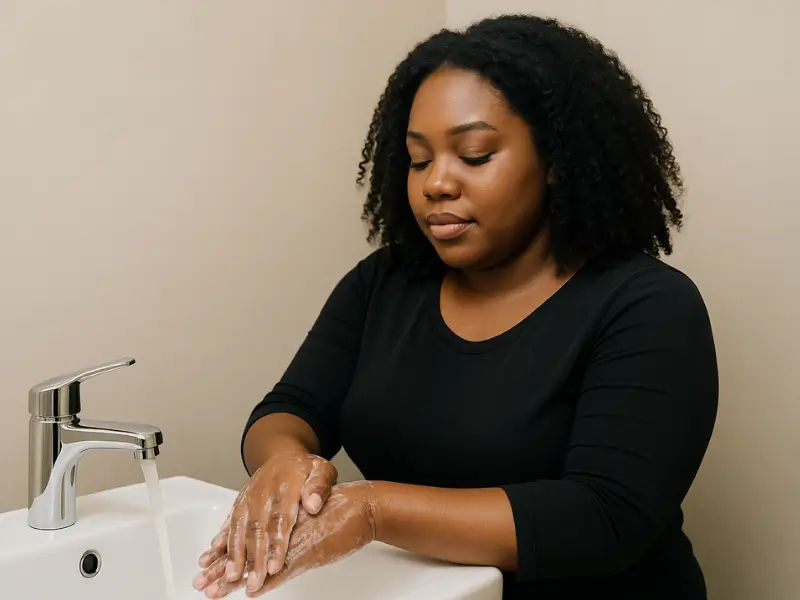 Wash Hands During Wig Service