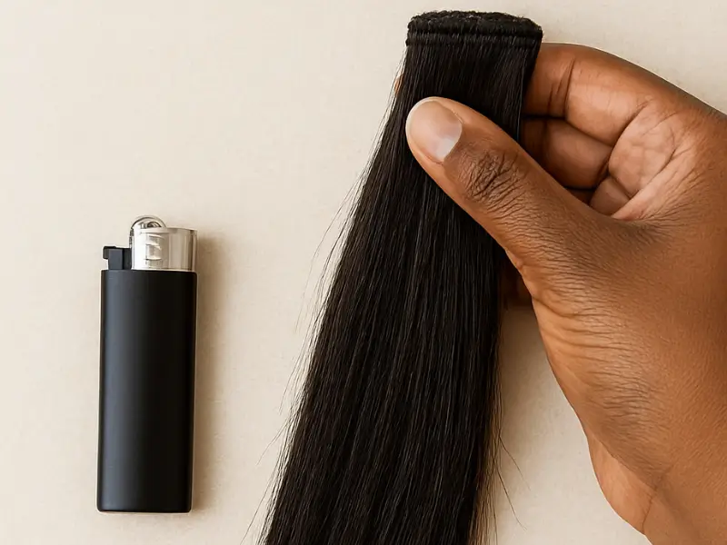 Burn Test Raw Hair