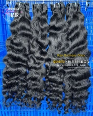 Iqueenla Wavy Raw Burmese Hair Bundles Tangle-free
