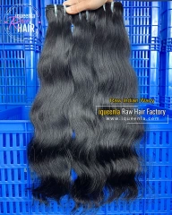 Iqueenla Raw Indian Wavy Hair Bundles, Unbleached & Cuticle Aligned