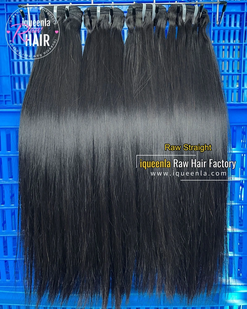 Iqueenla Raw Straight Bundles, Chemical-Free Hair Extension