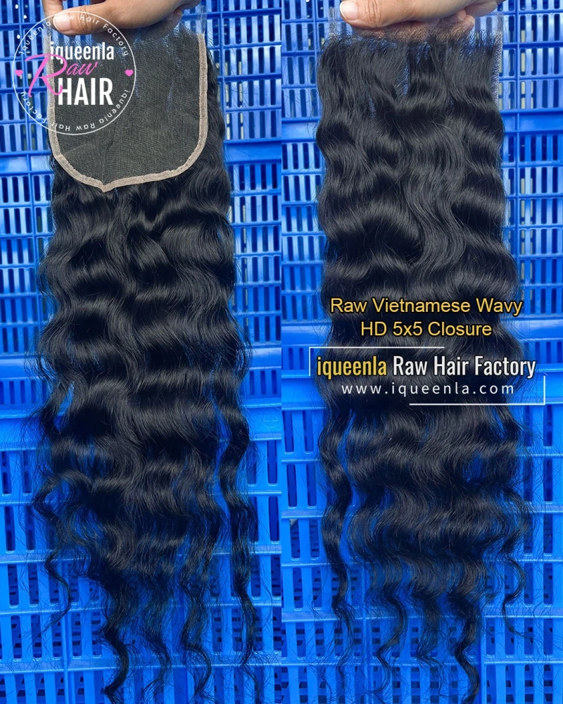 iqueenla Vietnamese Wavy 4x4/5x5/6x6/13x4/13x6 Transparent and HD Lace Closure/Frontal