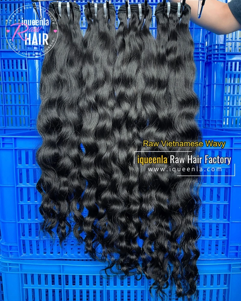 Iqueenla Raw Vietnamese Wavy Hair Bundle, 100% Pure Unprocessed