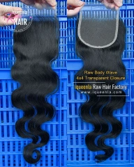 iqueenla Raw Body Wave Transparent and HD 2x6/4x4/5x5/6x6/13x4/13x6 Lace Closure/Frontal