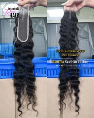 iqueenla Burmese Wavy 2x6/4x4/5x5/6x6/13x4/13x6 Transparent and HD Lace Closure/Frontal