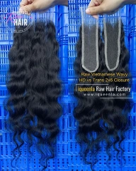 iqueenla Vietnamese Wavy 2x6/4x4/5x5/6x6/13x4/13x6 Transparent and HD Lace Closure/Frontal