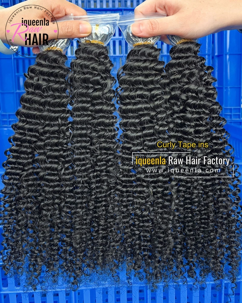 iqueenla Jerry Curly Tape In 1/3/4 Packs 20/60/80 Pcs Deal