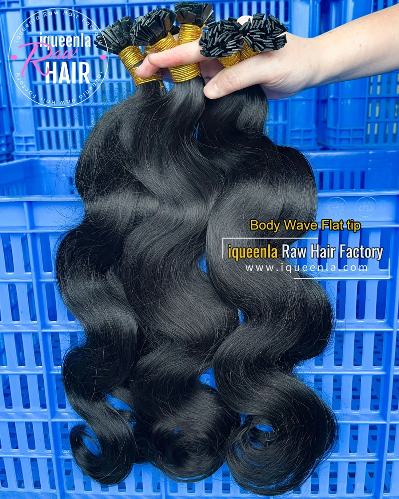 Iqueenla Body Wave Flat Tip Human Hair Extensions