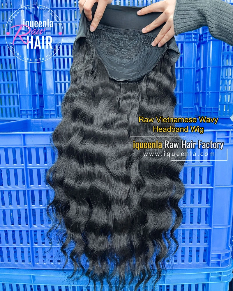 Iqueenla Raw Vietnamese Wavy Headband Wig Beginner Friendly