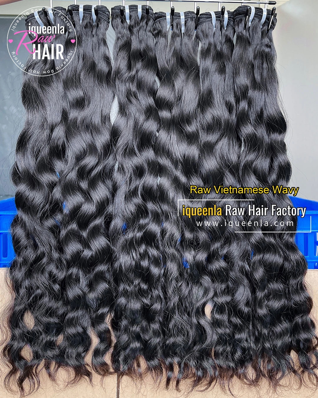 Iqueenla Raw Vietnamese Wavy Hair Bundle, 100% Pure Unprocessed