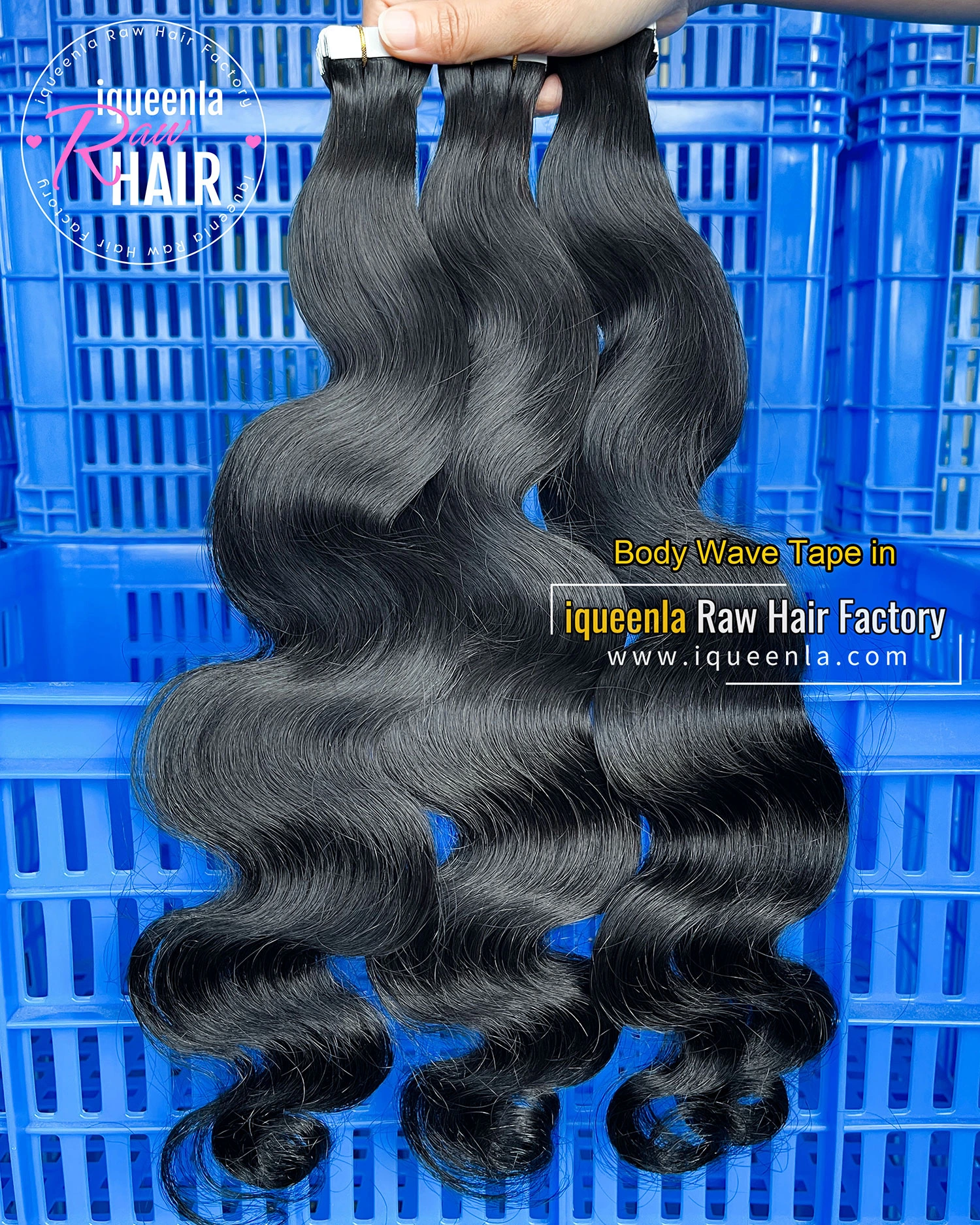 iqueenla Mink Body Wave Tape In 1/3/4 Packs 20/60/80 Pcs Deal
