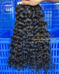iqueenla Unprocessed Mink Hair Water Wave Tape In 1/3/4 Packs 20/60/80 Pcs Deal