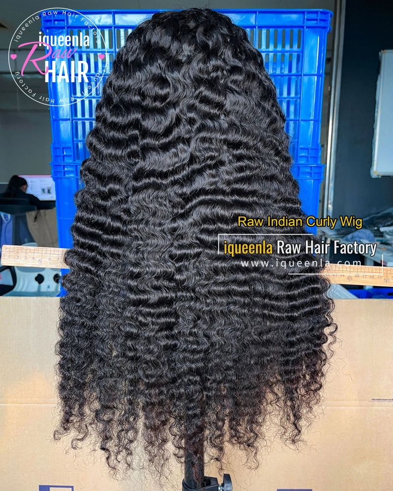 Iqueenla Raw Indian Curly Half Wigs for Black Women