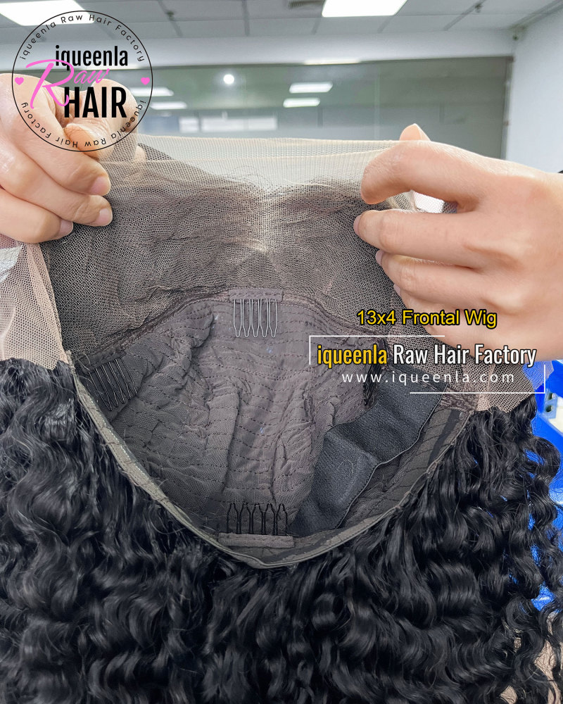 iqueenla Burmese Culry Super Double Drawn Transparent Lace Wig