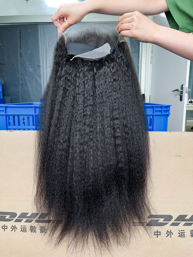 iqueenla Kinky Straight 4x4/5x5/13x4 Transparent and HD Lace Pre-made Wig