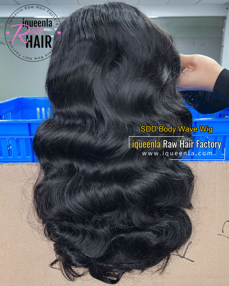 iqueenla Body Wave Super Double Drawn Transparent Lace Wig