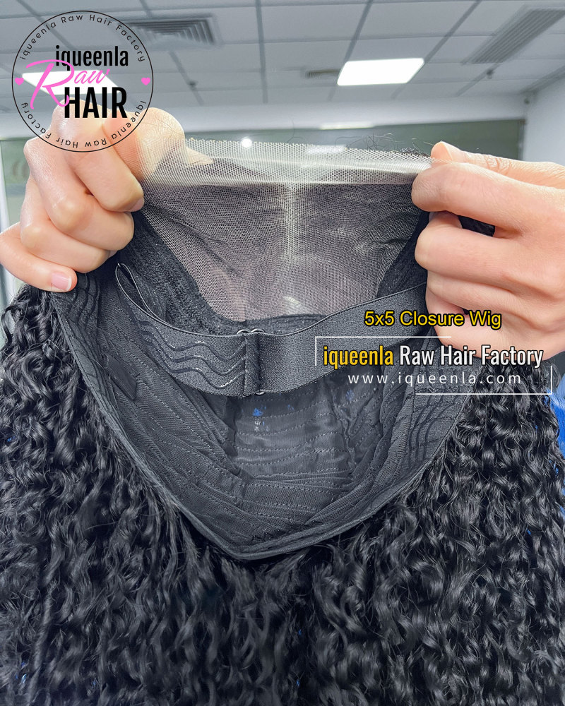 iqueenla Pixie Culry Super Double Drawn Transparent Lace Wig