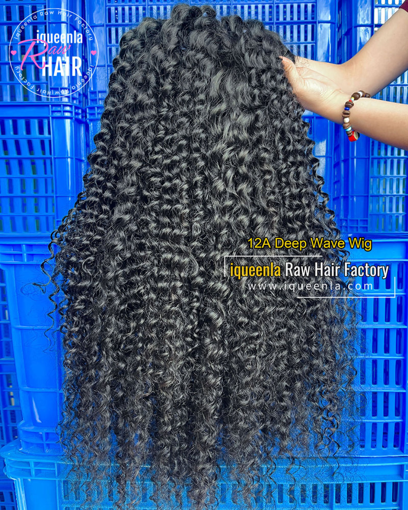 Iqueenla 12A Deep Wave Customize Lace Wigs With HD & Transparent Lace
