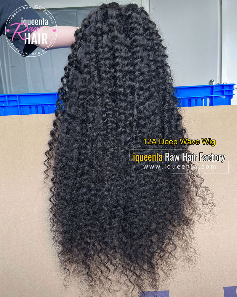 Iqueenla 12A Deep Wave Customize Lace Wigs With HD & Transparent Lace