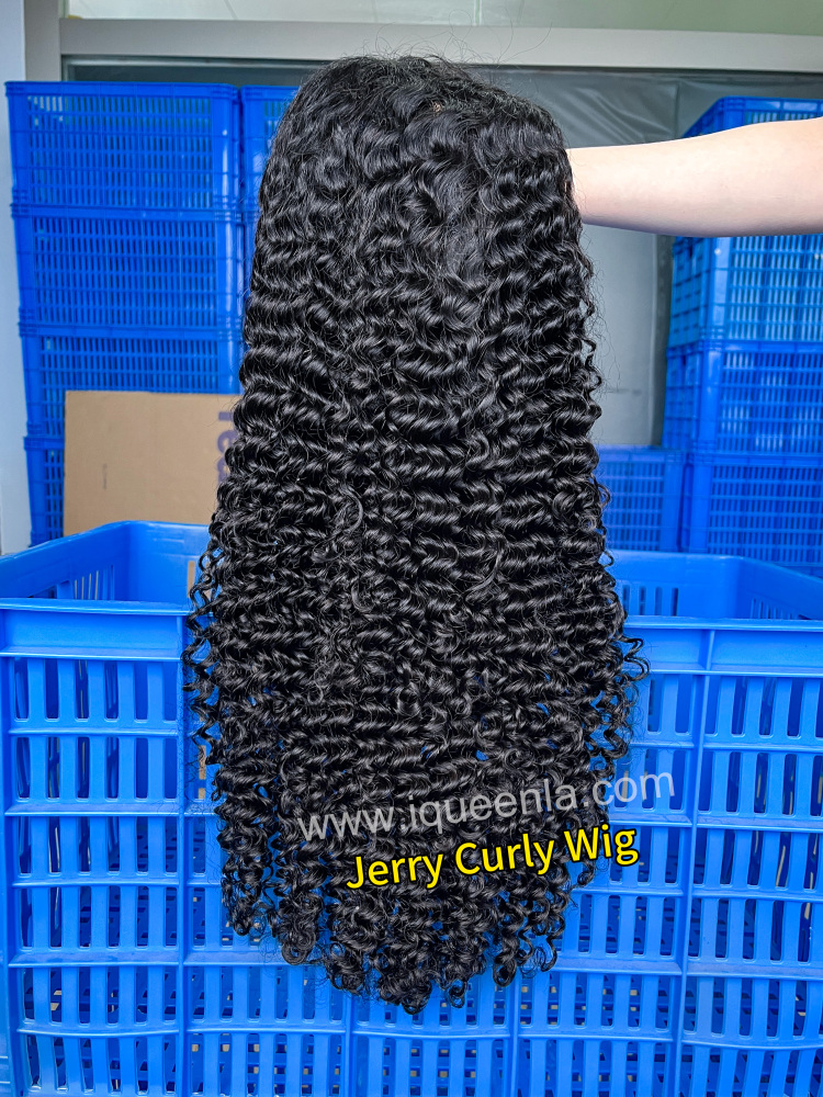 Iqueenla 12A Jerry Curly Customize Lace Wigs With HD & Transparent Lace