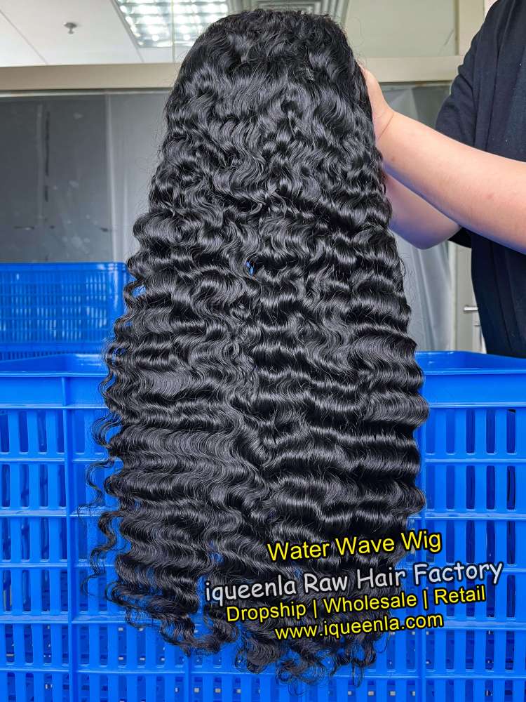 Iqueenla 12A Water Wave Customize Lace Wigs With HD & Transparent Lace