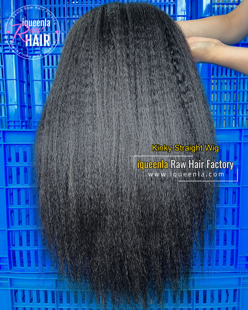 Iqueenla 12A Kinky Straight Customize Lace Wigs With HD & Transparent Lace