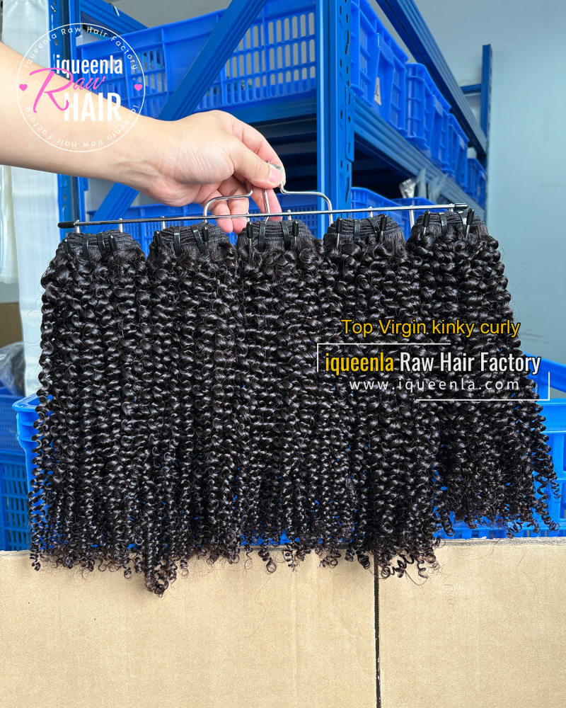 iqueenla Top Virgin Kinky Curly Full and Thick Virgin hair