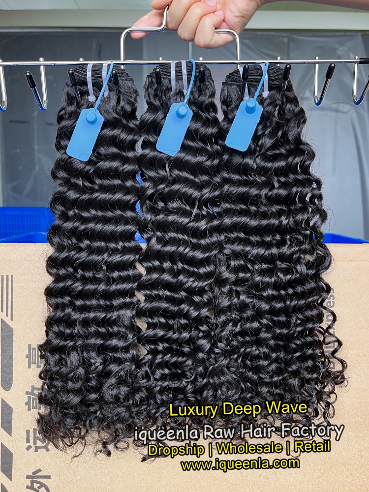 iqueenla Luxury Deep Wave Human Hair 1/3/4 Bundles Deal
