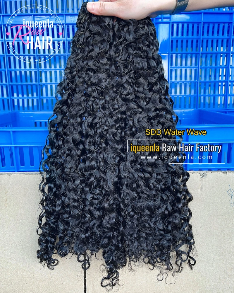 iqueenla Water Wave Super Double Drawn Hair Bundle 1/3/4 Pcs Deal