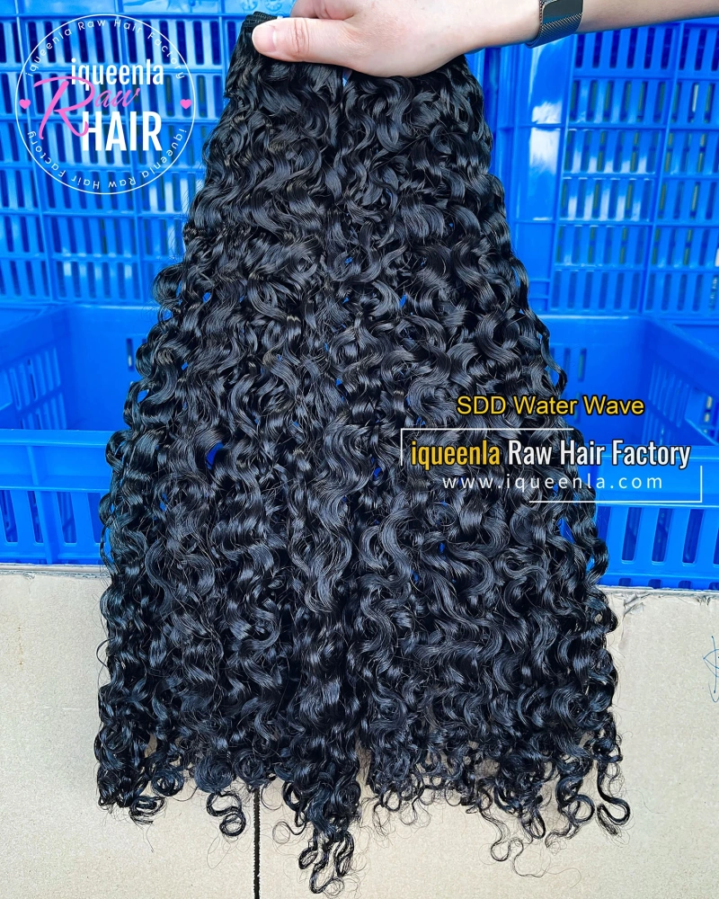 iqueenla Water Wave Super Double Drawn Hair Bundle 1/3/4 Pcs Deal