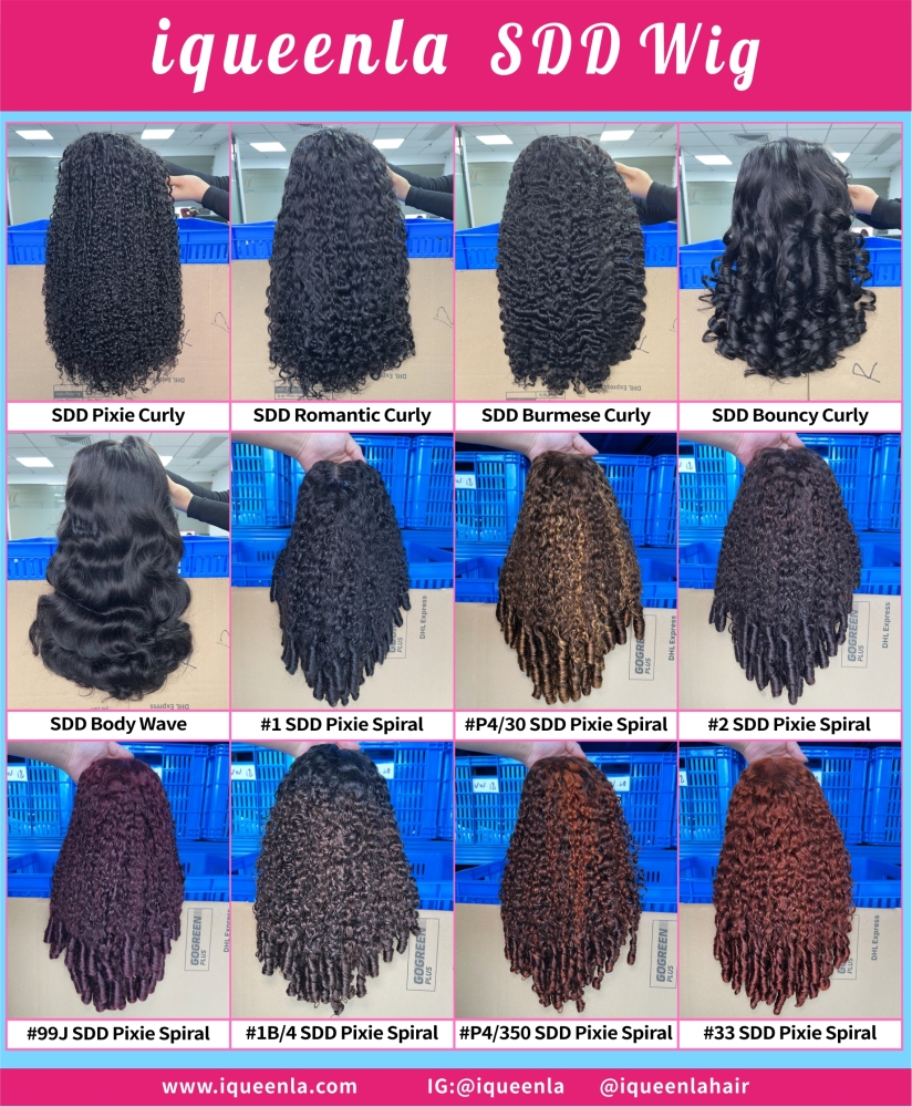 iqueenla SDD Wig Super Double Drawn Transparent Lace Wig