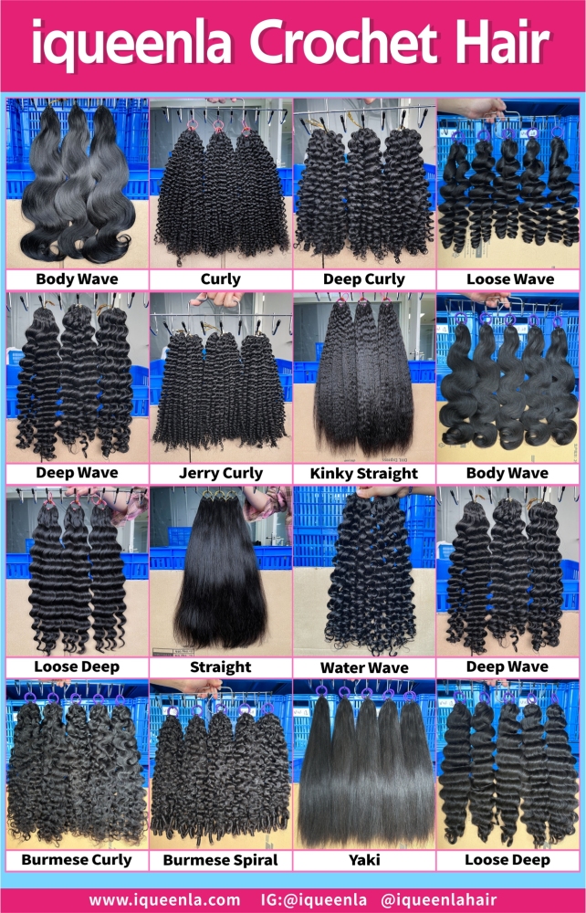 iqueenla Virgin Crochet Hair Miracle knots hair
