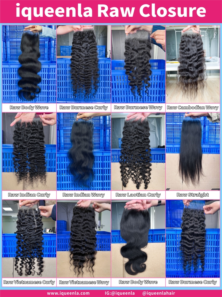 iqueenla Customize Raw hair Half Wig U part wig V part wig Headband Wig for all textures