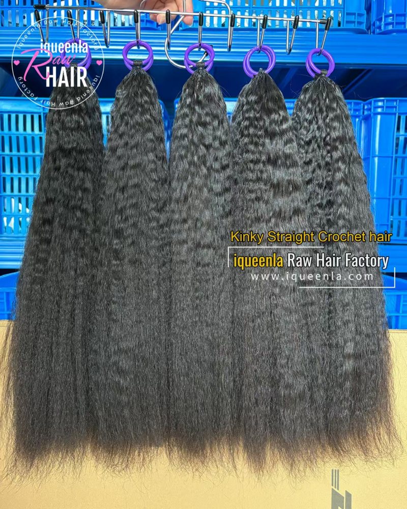 iqueenla Kinky Straight Crochet Hair Kinky Straight Miracle knots hair