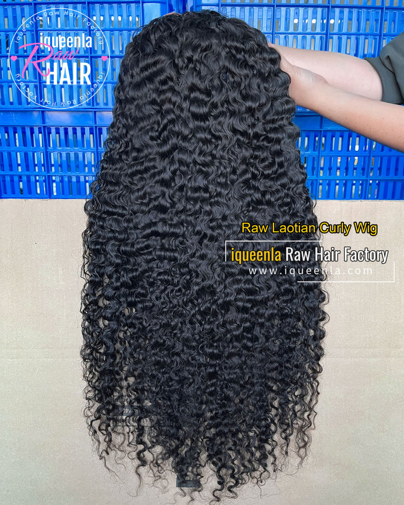 iqueenla Customize Raw Laotian Curly lace wig for all kinds of constructions