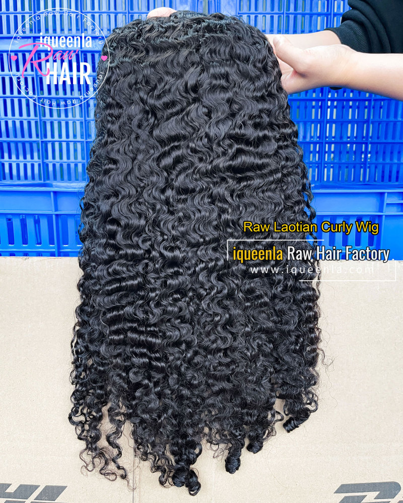 iqueenla Customize Raw Laotian Curly lace wig for all kinds of constructions
