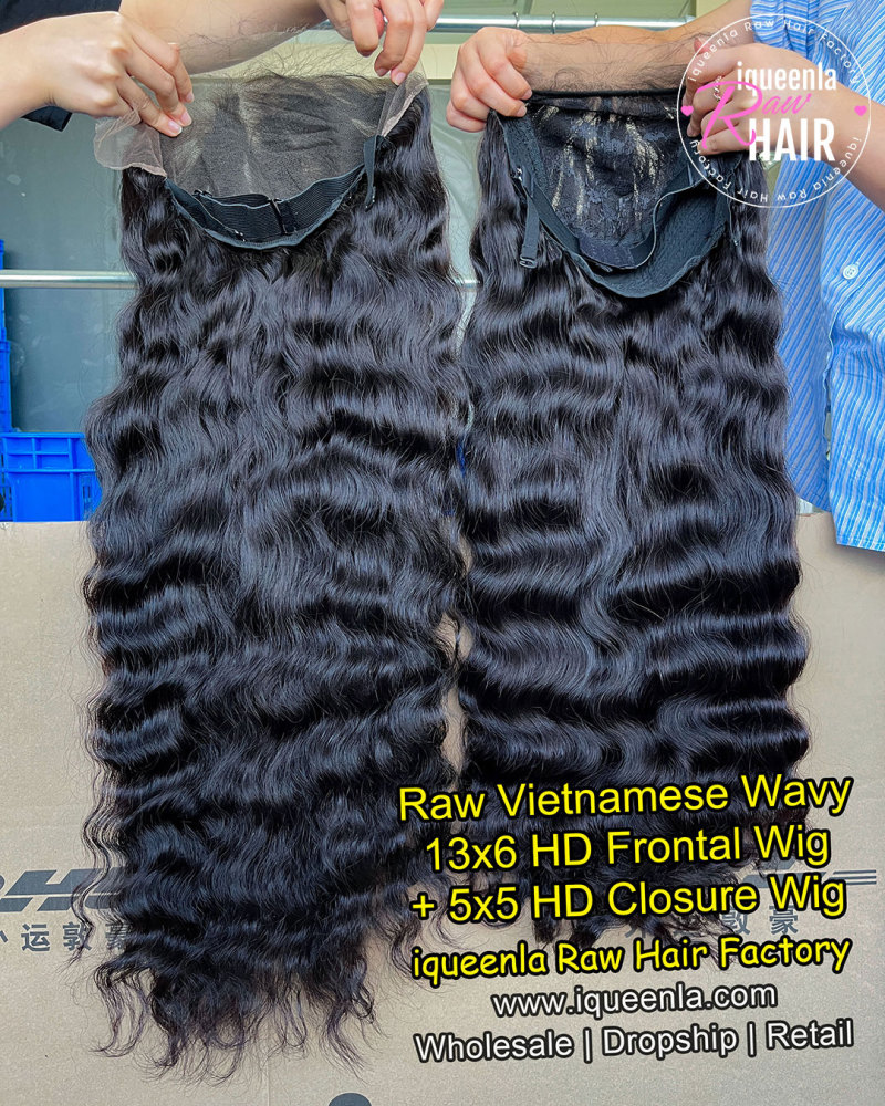iqueenla Customize Raw Vietnamese Wavy lace wig for all kinds of constructions