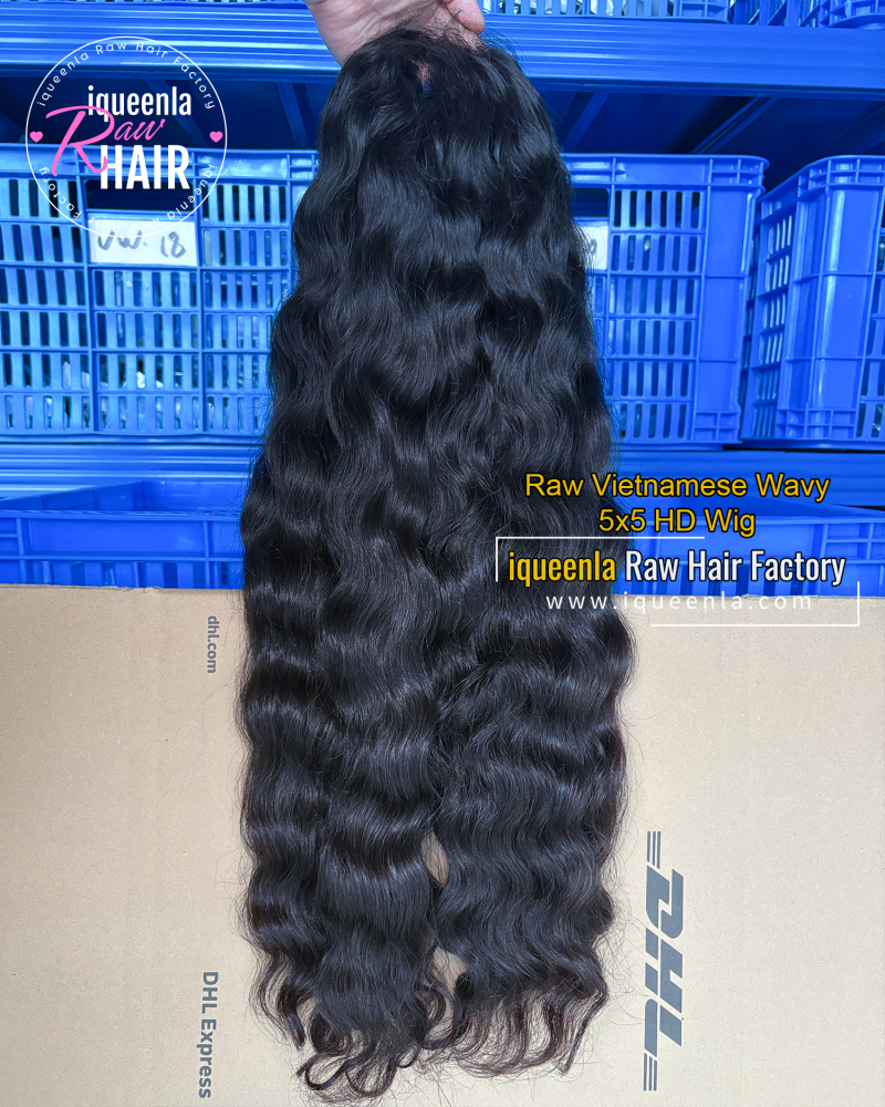iqueenla Customize Raw Vietnamese Wavy lace wig for all kinds of constructions
