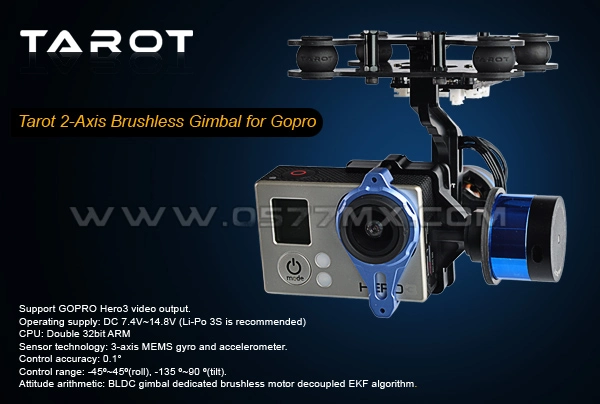 TAROT Gopro3 Two-Axis Brushless Gimbal W/Gyro TL68A00