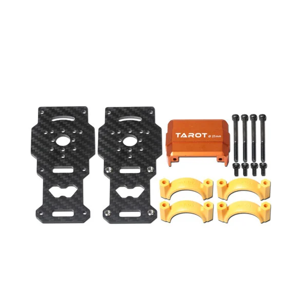 Tarot 25MM Carbon Fiber Motor Mount/Orange (TL96026-02)