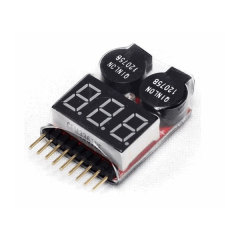 1-8S Lipo/Li-ion/Fe Battery Voltage 2IN1 Tester Low Voltage Buzzer Alarm