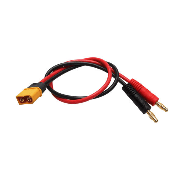 ARRIS Charger Leads XT60 Male Connector to 4mm Banana Plug (30cm / 14AWG)