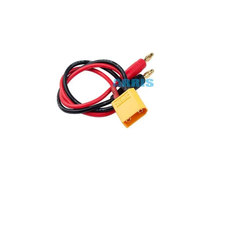 ARRIS Charger Leads XT90 Male Connector to 4mm Banana Plug (30cm / 14AWG)