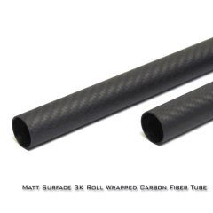 Matt Surface 3K Roll wrapped 16MM Carbon Fiber Tube 14*16*500mm (2 PCS)