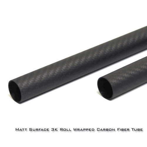 12mm O.D. 10mm x 12mm x 500mm 3K Roll Wrapped 100% Carbon Fiber Tube Matt Surface (2 PCS)