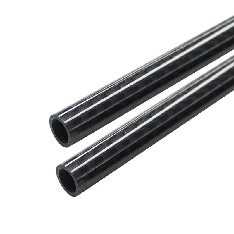 8mm O.D. 8mm x 6mm x 500mm Carbon Fiber Tubes Glossy Surface 3K Roll Wrapped 100% Pure for Quadcopter Multicopter (2PCS)