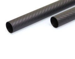 Matt Surface 22mm 3K Roll Wrapped Carbon Fiber Tube 20*22*500mm (2PCS)