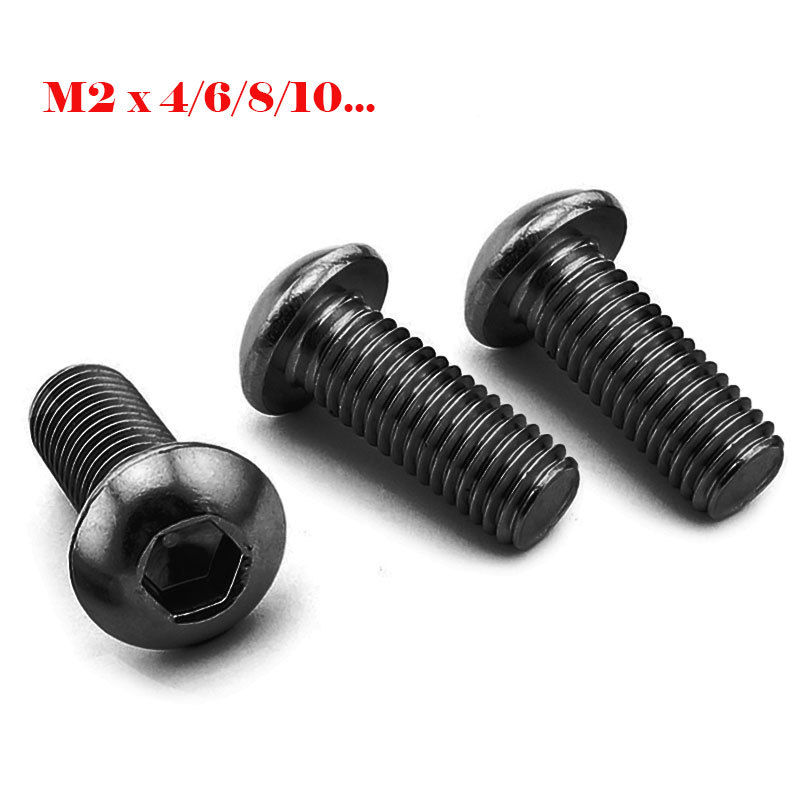 M2 Hexagon Socket Button Head Screws M2X2 M2X4 M2X6 M2X8...(10 PCS)